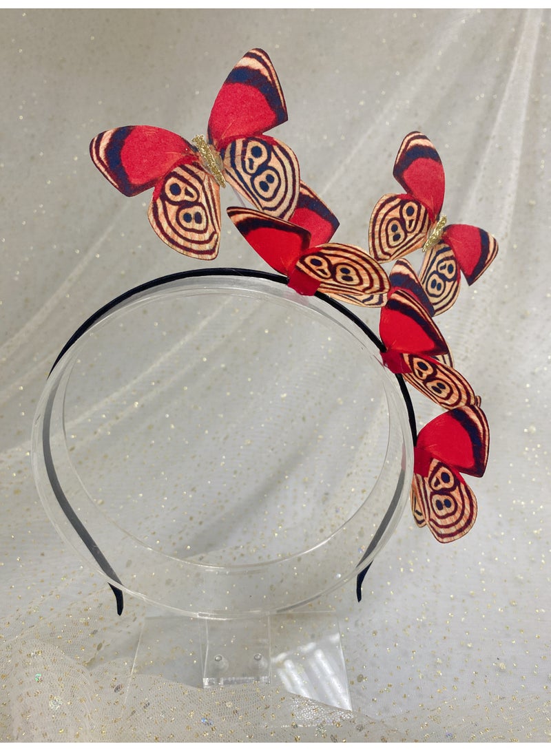 NAME Fabric colorful butterfly galvanized iron headband for teens and woman hair decoration - Image 4